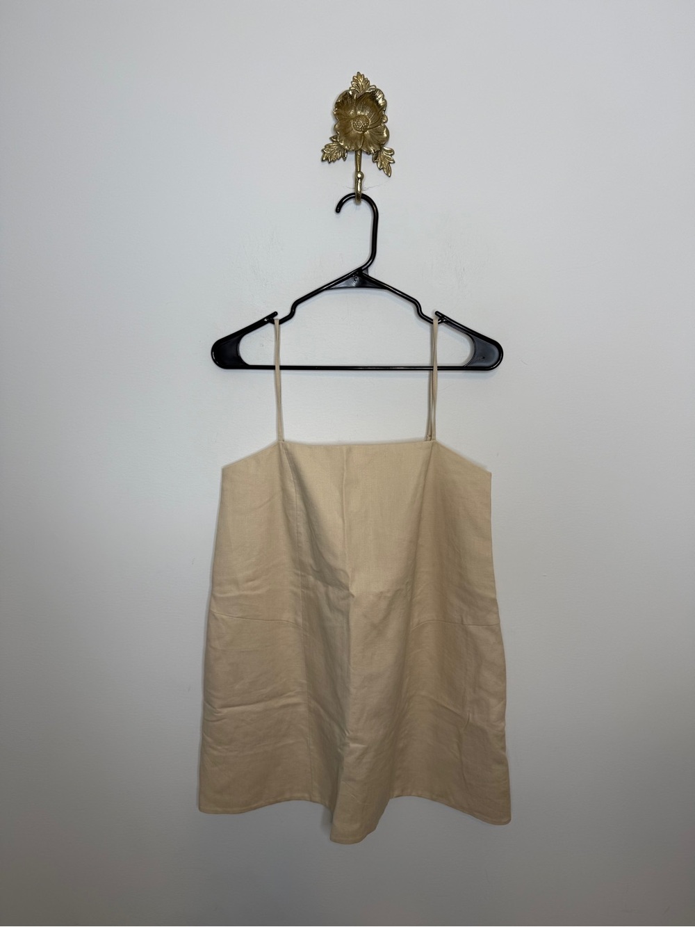 Anthropologie Mare Mare Linen Blend Square-Neck A-Line Mini Dress S